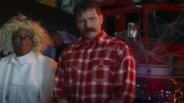 Rockmount Ranch Shadow Plaid Western Shirt worn by Evan 'Buck' Buckley (Oliver Stark) as seen in 9-1-1 (S08E05)