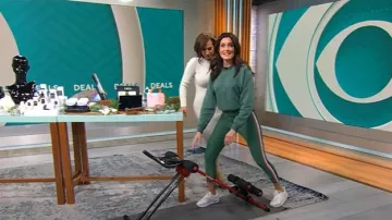Athleta Interval High Rise Side Stripe Legging worn by Adriane Kiss as seen in CBS Mornings on January 19, 2025