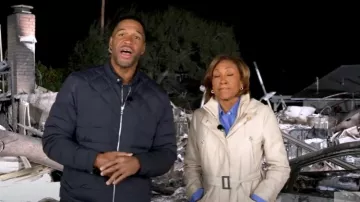 Moncler Choquart Down Puffer Jacket worn by Michael Strahan as seen in Good Morning America on January 17, 2025