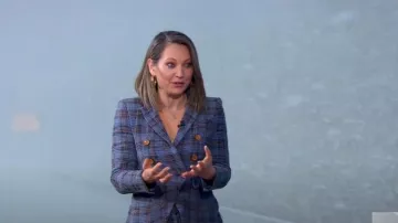 Veste Veronica Beard Miller Dickey portée par Ginger Zee comme on le voit dans Good Morning America le 20 janvier 2025