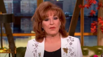 Cinq a Sept Diamond Vines Khloe Embellished Blazer worn by Joy Behar as seen in The View on January 21, 2025