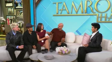 Alexander McQueen Stacked Shoulder Wool & Mohair Blazer worn by Tamron Hall as seen in Tamron Hall Show on January 22, 2025