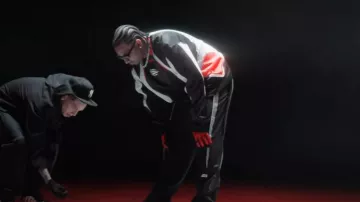 Saint Laurent Black Cat-Eye 'Nova' Sunglasses worn by 21 Savage in Central Cee & 21 Savage - GBP (Official Music Video)