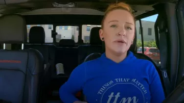 Sweat à capuche bleu porté par Maci Bookout comme on le voit dans Teen Mom : The Next Chapter (S02E12)