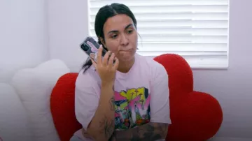 Mtv Pink Mushrooms Shirt worn by Briana DeJesus as seen in Teen Mom: The Next Chapter (S02E12)