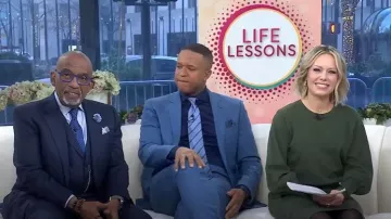 Toccin x RTR Ribbed Midi Dress worn by Dylan Dreyer as seen in Today on January 22, 2025