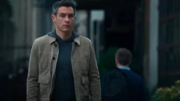 Reiss Thomas Suede Chest Pocket Jacket worn by FBI SA Stuart Scola (John Boyd) as seen in FBI (S07E06)