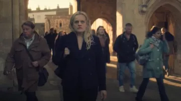 Joseph Dove Jacket worn by Imogen Salter (Elisabeth Moss) as seen in The Veil (S01E06)