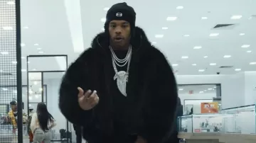 Gorro negro 'Unity Sports Icon' de Balenciaga usado por Lil Baby en Lil Baby - 99 with Future (Video Musical Oficial)