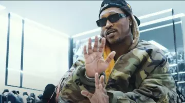 Prada Black & White Trim 'Symbole' Sunglasses (PR06YS) worn by Future in Lil Baby - 99 with Future (Official Music Video)