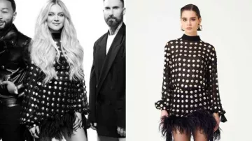 Blusa de gasa de seda de Kelsea Ballerini (Kelsea Ballerini) en La Voz (S27E01)