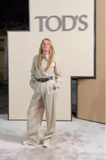Tod’s Shirt in Gabardine worn by Anna Dello Russo at Tod's Fall Menswear Show on January 19, 2025