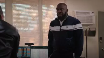 Sergio Tacchini Debossed Damarindo Velour Track Jacket worn by Ray (Omar J. Dorsey) as seen in Bookie (S02E07)
