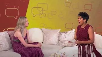 Akvas Fausti Cable-Knit Fringe Top worn by Tamron Hall as seen in Tamron Hall Show on January 24, 2025