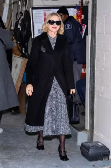 Escarpin Loewe Onda en cuir de veau brossé porté par Naomi Watts à New York le 21 janvier 2025