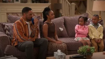 Off White Intarsia-Knit Arrows-Logo Pencil Skirt worn by Nina (Tetona Jackson) as seen in Poppa's House (S01E09)