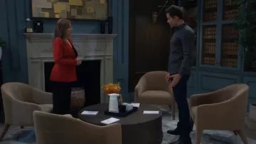 Reiss Lola Blazer worn by  Alexis Davis (Nancy Lee Grahn) as seen in General Hospital on January 9, 2025