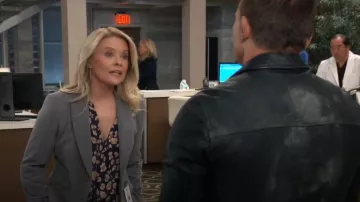 Velvet by Graham & Spencer Kacy Top worn by Felicia Scorpio ( Kristina Wagner) as seen in General Hospital on January 10, 2025
