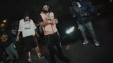 Louis Vuitton Black Alligator 'LV Trainer Maxi' Sneakers worn by BossMan Dlow in Ot7QUANNY FT. Bossman Dlow - "Bout My Money" (Official Video)