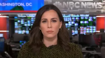 Boden Frill-Detail Mini Dress worn by Hallie Jackson as seen in Today on January 27, 2025