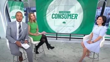 Mini vestido de Acler Treven usado por Savannah Guthrie como se ve en Today el 27 de enero de 2025