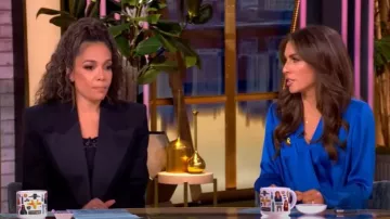 Favorite Daughter The Date Blouse worn by Alyssa Farah as seen in The View on January 27, 2025