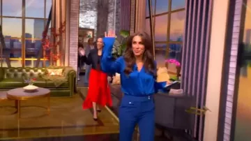 Veronica Beard Renzo Stretch Straight Crop Pants worn by Alyssa Farah as seen in The View on January 27, 2025