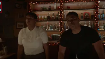 Fred Perry Button Through Knitted Shirt worn by Eve Edwards (Jules Latimer) as seen in Fire Country (S03E01)