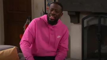 Nike Sportswear Hoodie In Pink worn by Malcolm Butler (Sheaun McKinney) as seen in The Neighborhood (S07E09)