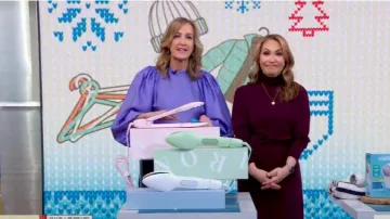 Vanessa Bruno Batilda Robe portée par Lori Bergamotto vue dans Good Morning America le 27 janvier 2025