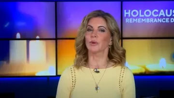 ALC Isa Dress in Au Lait worn by Natalie Morales as seen in CBS Mornings on January 27, 2025