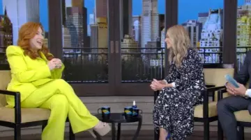 Saiid Kobeisy High-rise Straight-leg Pants worn by Lisa Ann Walter as seen in LIVE with Kelly and Mark on January 28, 2025