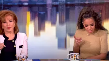 Khaite Helen Short-sleeve Knitted Dress worn by Sunny Hostin as seen in The View on January 29, 2025