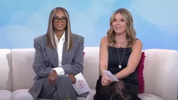 Helsa Pinstripe Double Breasted Blazer worn by Ciara as seen in Today with Hoda & Jenna on January 29, 2025