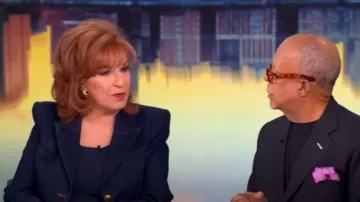 Veronica Beard Anoki Denim Dickey Jacket worn by Joy Behar as seen in The View on January 30, 2025