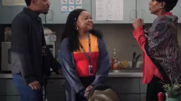 Christopher John Rogers Colorblock Dress in Stretch Viscose Blend worn by Janine Teagues (Quinta Brunson) as seen in Abbott Elementary (S04E12)