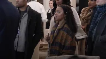 Zara Textured Wool Coat worn by Janine Teagues (Quinta Brunson) as seen in Abbott Elementary (S04E12)