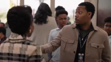 H&M Regular Fit Pocket Detail Shacket worn by Gregory Eddie (Tyler James Williams) as seen in Abbott Elementary (S04E12)