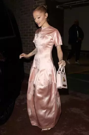 Schiaparelli Mini Anatomy Jewelry Bag worn by Ariana Grande in London on January 23, 2025