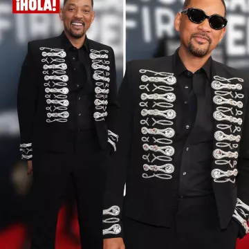 67e édition annuelle des Grammy Awards 2025 Veste militaire noire et argentée de Will Smith sur le compte Instagram @holausa