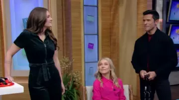 Maeve The Colette Weekend Corduroy Jumpsuit worn by Monica Mangini as seen in LIVE with Kelly and Mark on January 31, 2025