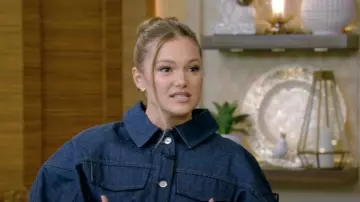 Jacquemus The Denim De-Nîmes Jacket worn by Olivia Holt as seen in LIVE with Kelly and Mark on February 3, 2025