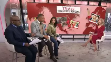 Chiara Boni La Petite Robe Triwan Ruffle-Trim Slim-Fit Midi-Dress worn by Misty Belles as seen in Today on January 31, 2025