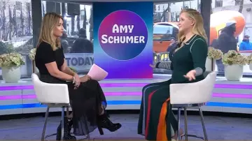 Christopher John Rogers Multicolor Godet-Skirt Rib Maxi Polo Dress worn by Amy Schumer as seen in Today on February 3, 2025