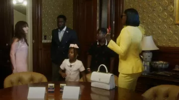 Chanel Small White Lambskin Trendy CC Top Handle Bag worn by Wendy Osefo as seen in The Real Housewives of Potomac (S09E17)