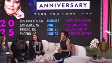 Victoria Beckham Twist Double Layer Sleeveless Jersey Dress worn by Tamron Hall as seen in Tamron Hall Show on January 31, 2025