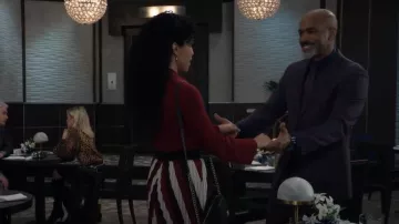 Ba&sh Hendy Midi Skirt worn by Portia Robinson (Brook Kerr) as seen in General Hospital on January 31, 2025