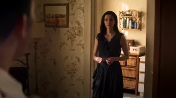 Ramy Brook Hadlee Dress worn by Lois Lane (Bitsie Tulloch) as seen in Superman & Lois (S04E04)