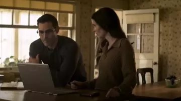 Rag and Bone Monti Rib Polo Sweater in Camel worn by Lois Lane (Bitsie Tulloch) as seen in Superman & Lois (S04E05)
