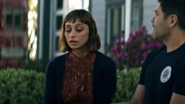 Maeve Liliana Pleated Buttondown worn by Chrissy Beppo (Sofia Hasmik) as seen in Superman & Lois (S04E07)